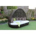 Exclusive Classy Design Synthetic Poly Rattan Daybed/Sunbed with Arch For Outdoor Garden Beach Resort Pool Wicker Furniture